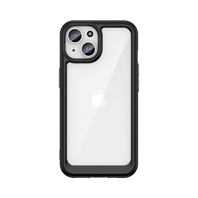 Reinforced case with flexible frame for iPhone 15 Plus Outer Space - black_0