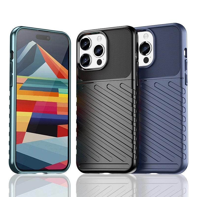 Armored iPhone 15 Pro Max Thunder Case - blue_5