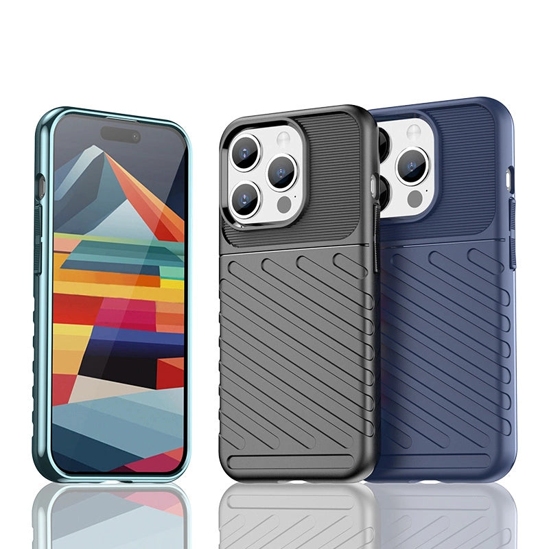 Armored iPhone 15 Pro Thunder Case - black_5