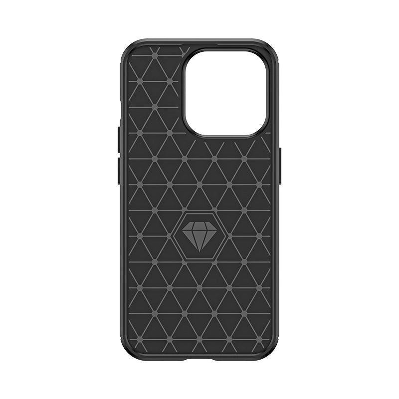 Flexible carbon pattern case for iPhone 15 Pro Carbon Case - black_2