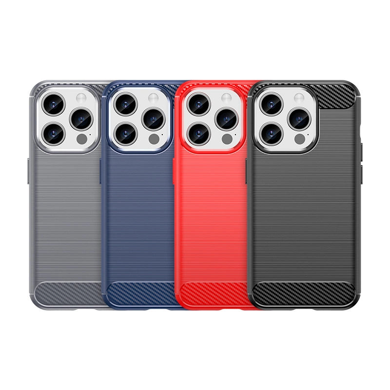 Flexible carbon pattern case for iPhone 15 Pro Carbon Case - black_6