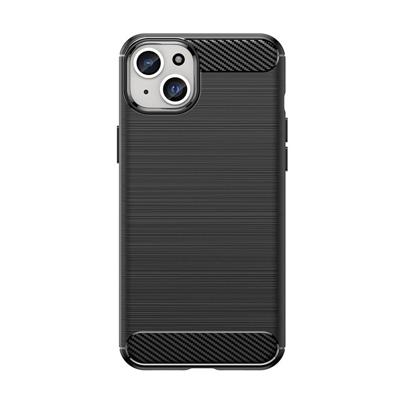 Flexible carbon pattern case for iPhone 15 Plus Carbon Case - black_0