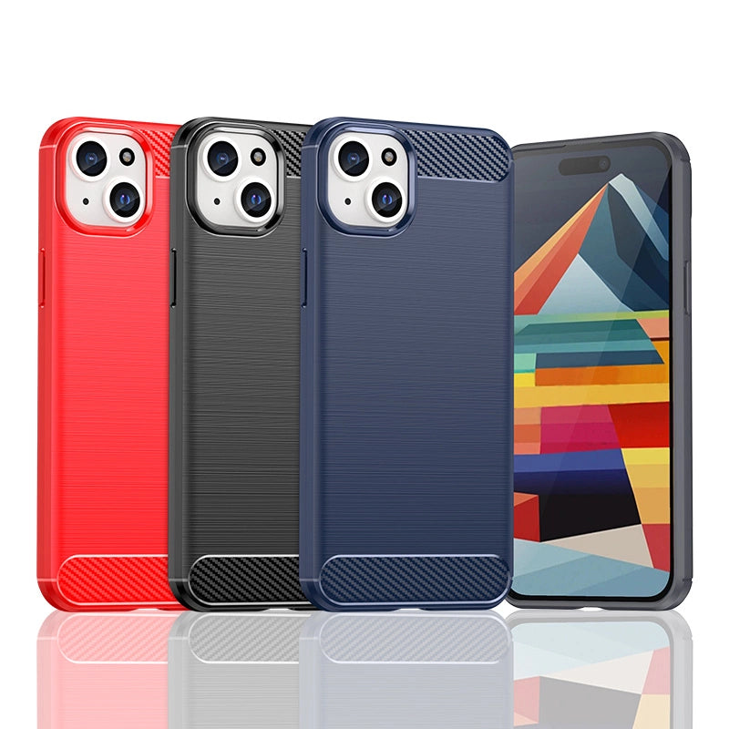 Flexible carbon pattern case for iPhone 15 Plus Carbon Case - black_5