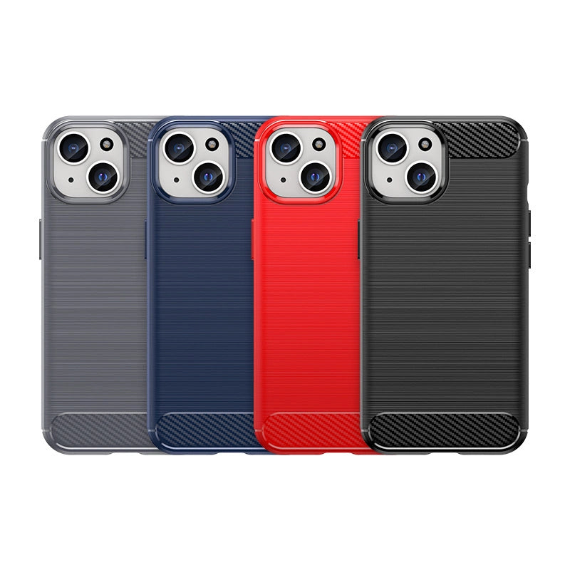 Flexible Carbon Case with a carbon pattern for iPhone 15 - blue_7
