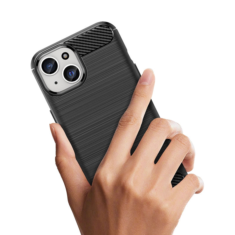 Flexible Carbon Case with a carbon pattern for iPhone 15 - blue_3