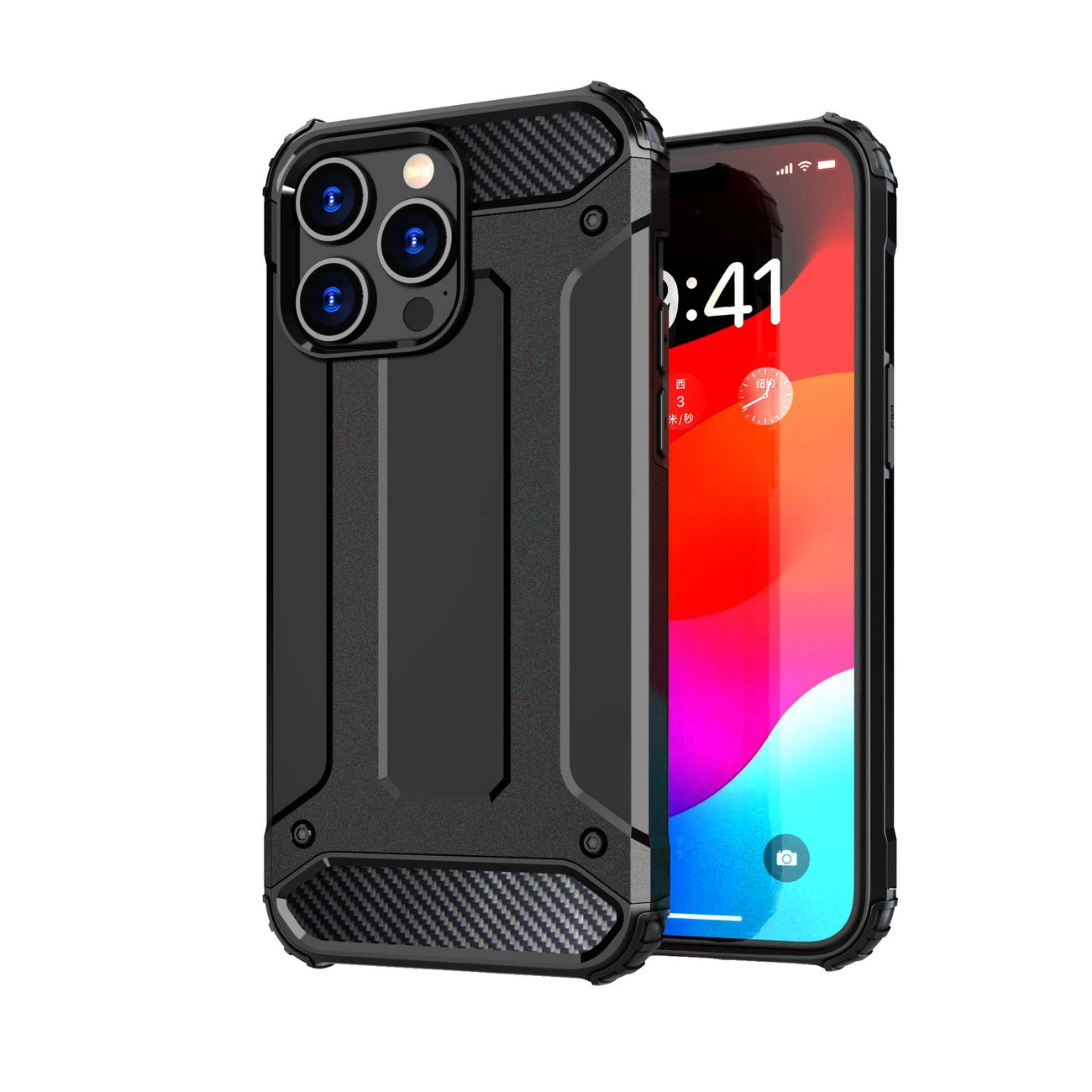 iPhone 15 Pro Max Hybrid Armor case - black_1