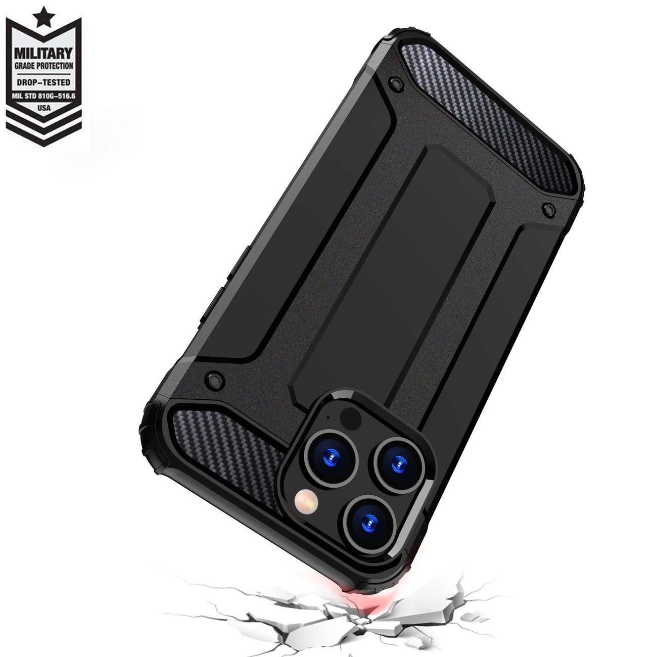 iPhone 15 Pro Max Hybrid Armor case - black_5