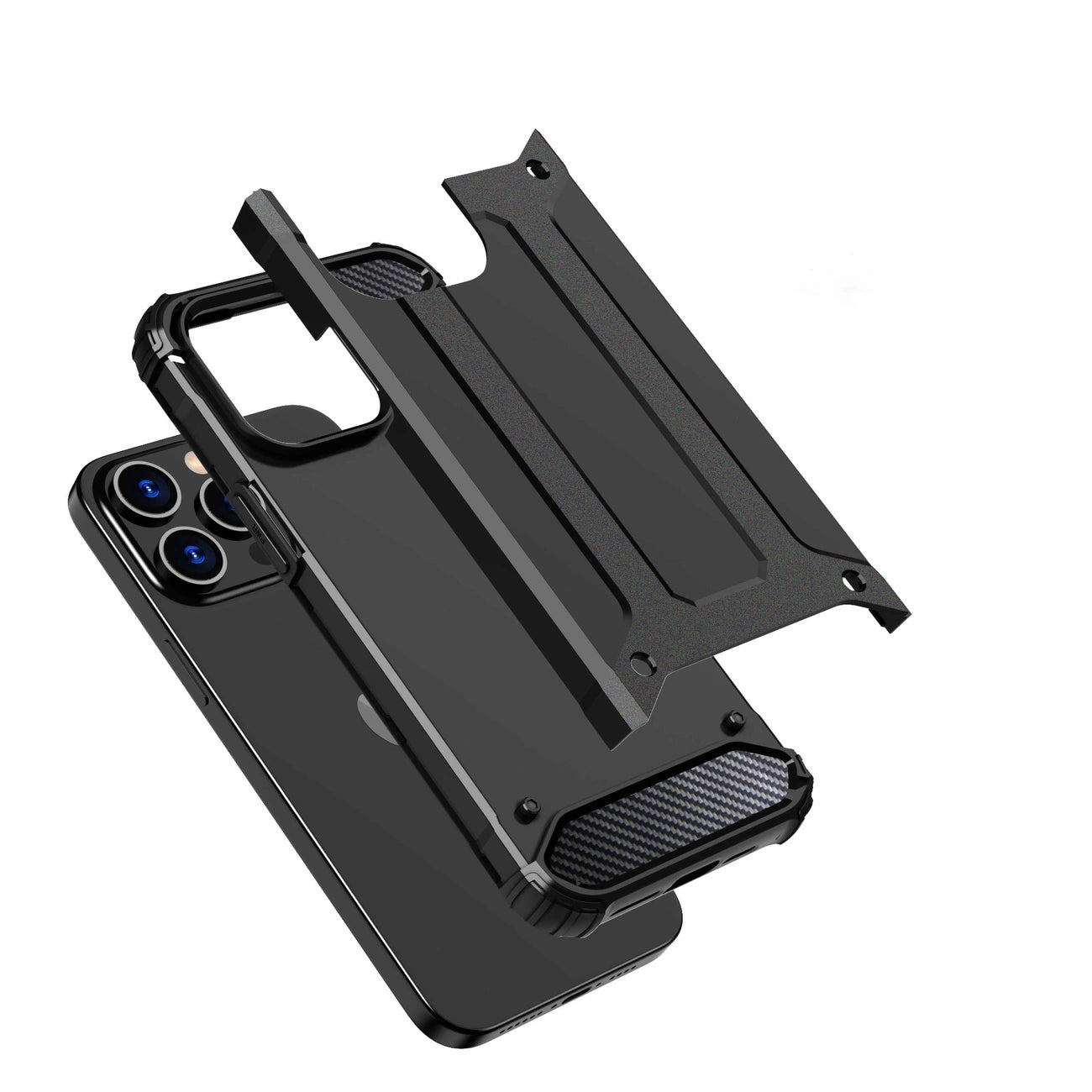 iPhone 15 Pro Hybrid Armor case - black_4