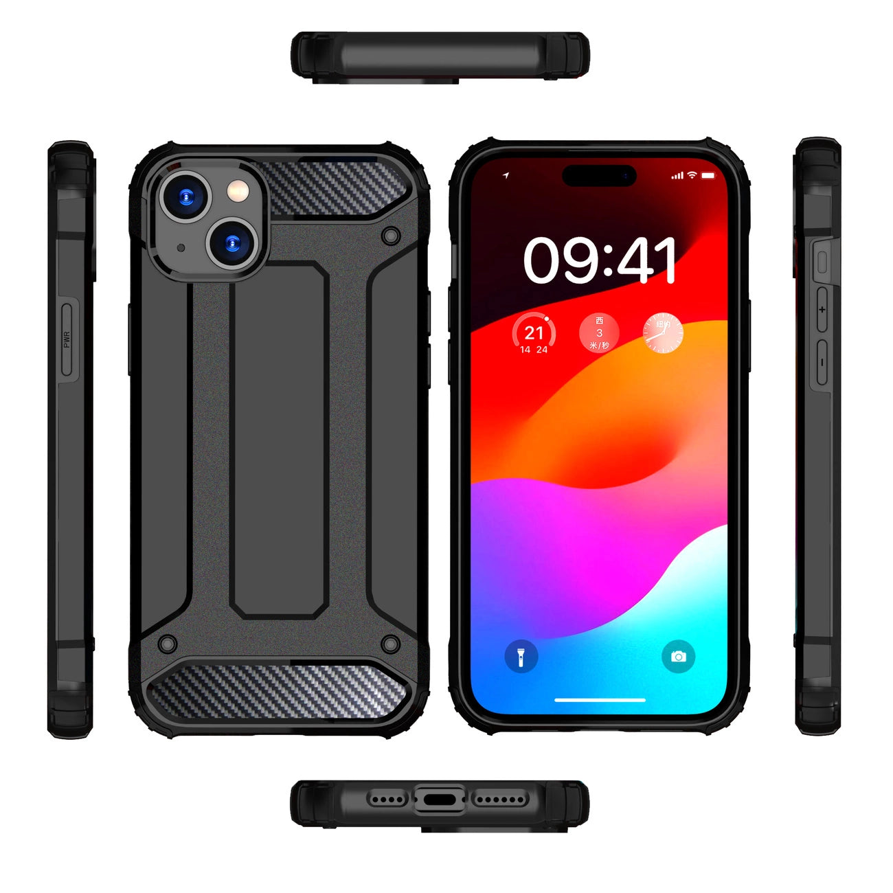 iPhone 15 Plus Hybrid Armor case - blue_3