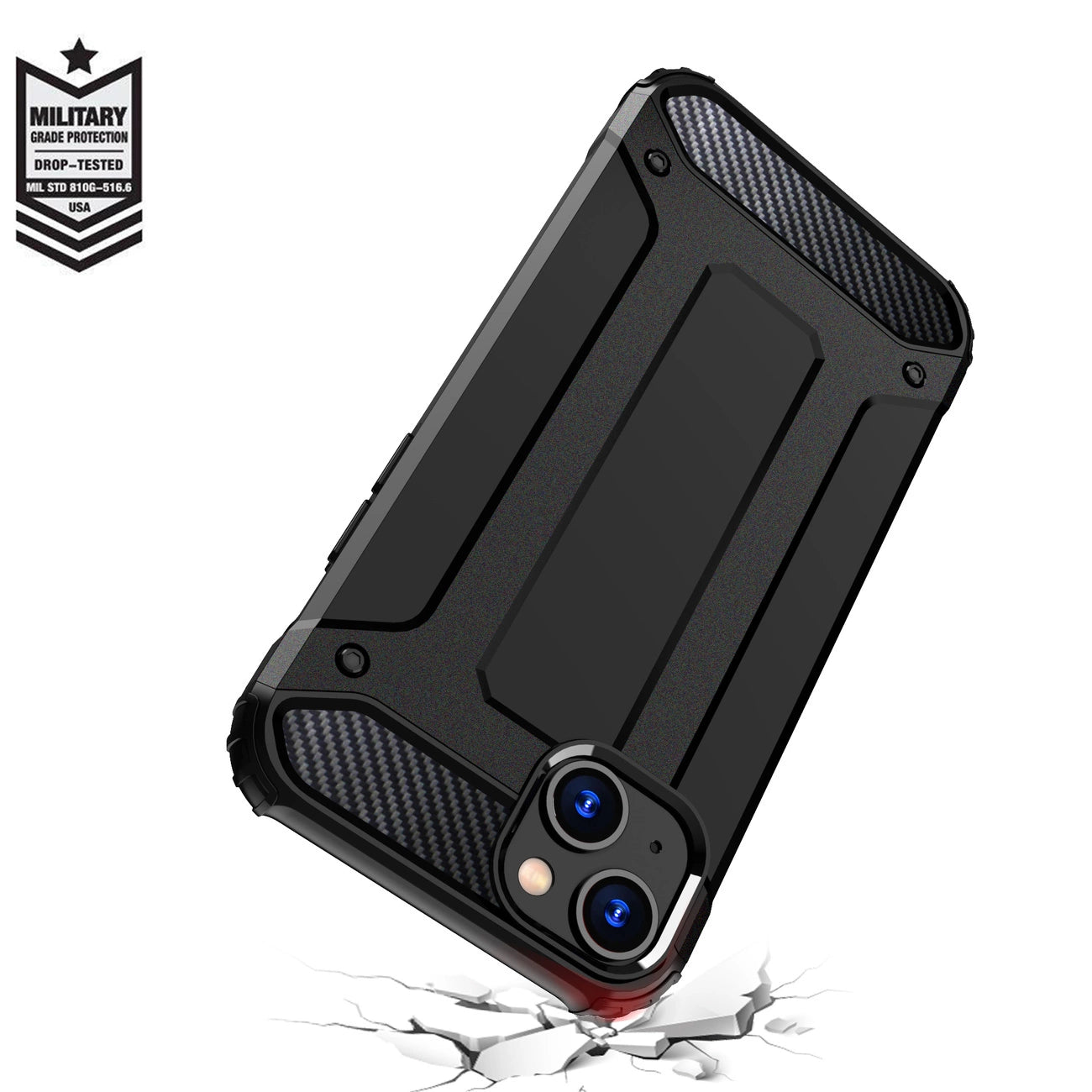 iPhone 15 Plus Hybrid Armor case - black_5