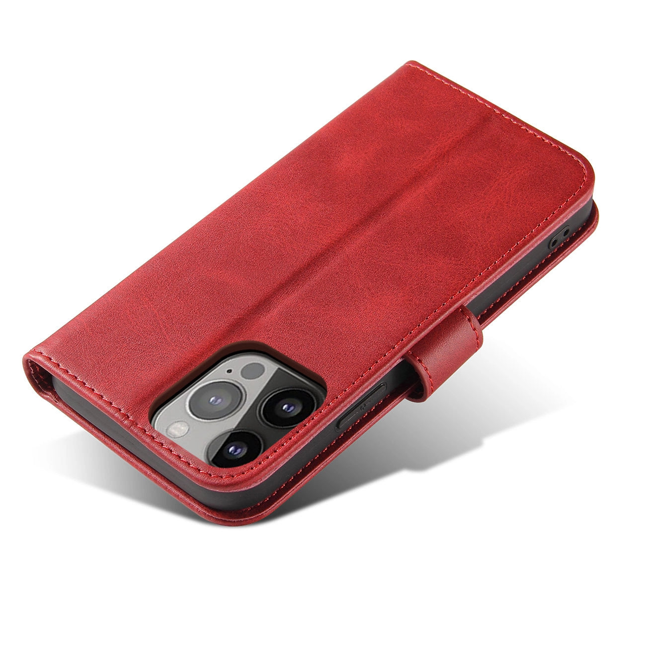 Wallet Case with Stand for iPhone 15 Pro Max Magnet Case - Red_4