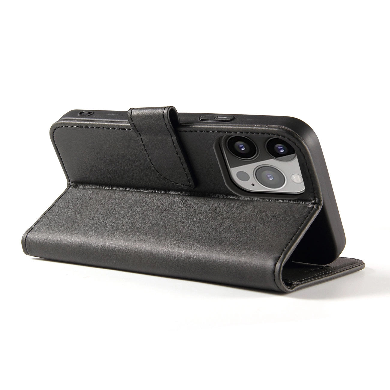Wallet Case with Stand for iPhone 15 Pro Magnet Case - Black_2