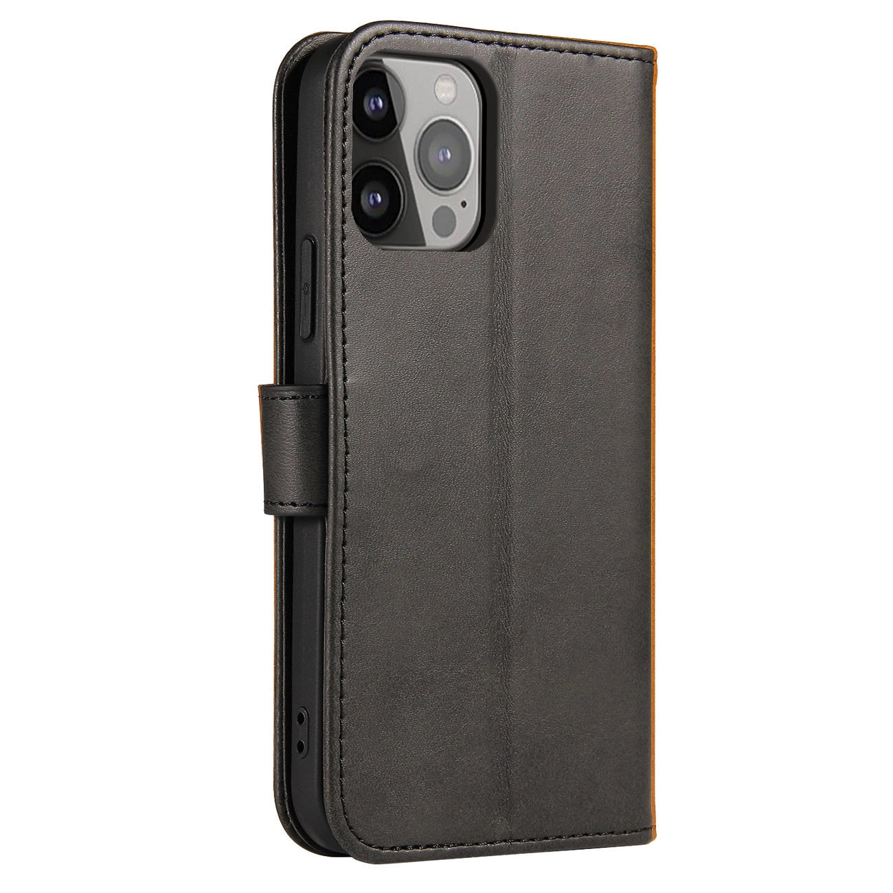 Wallet Case with Stand for iPhone 15 Pro Magnet Case - Black_3