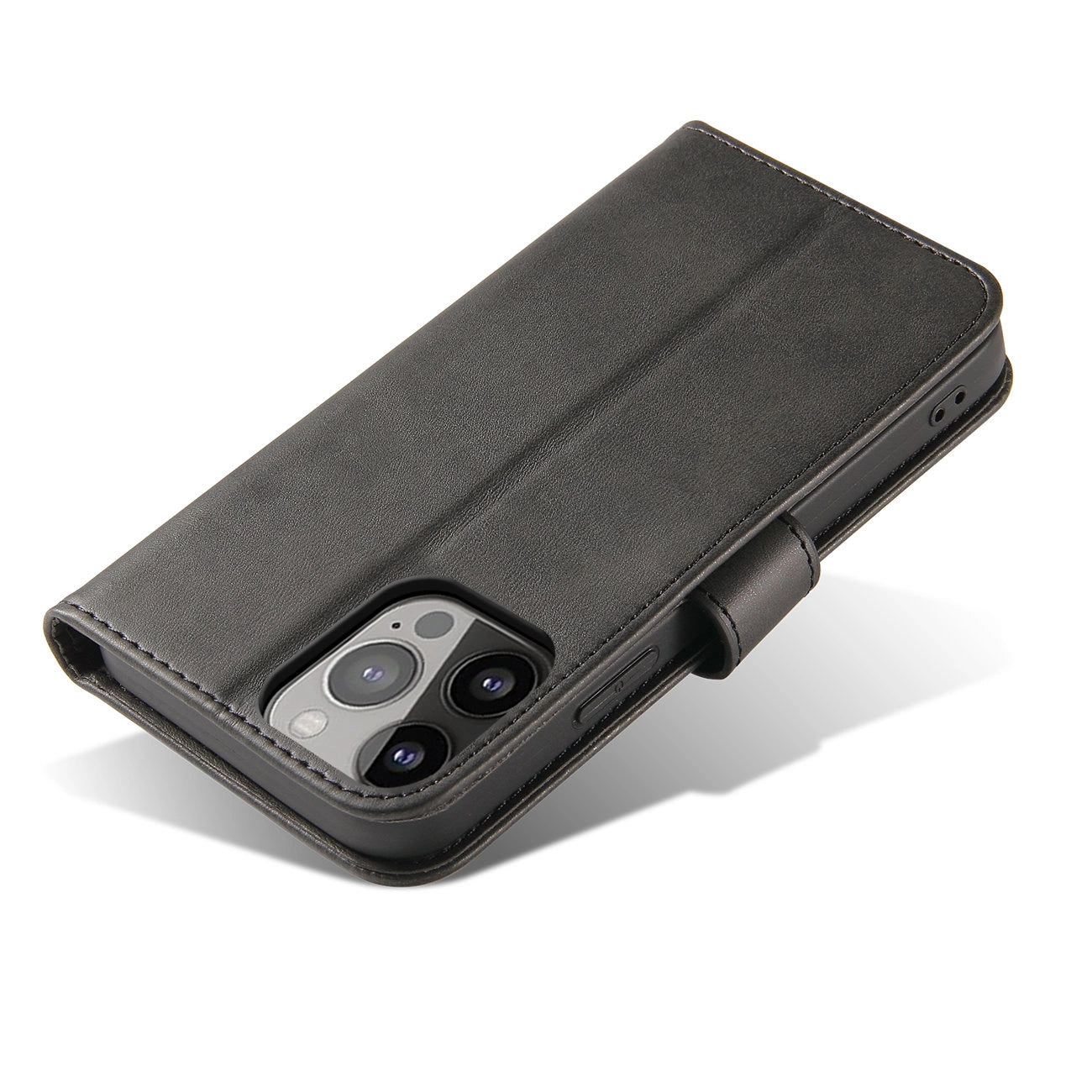 Wallet Case with Stand for iPhone 15 Pro Magnet Case - Black_5