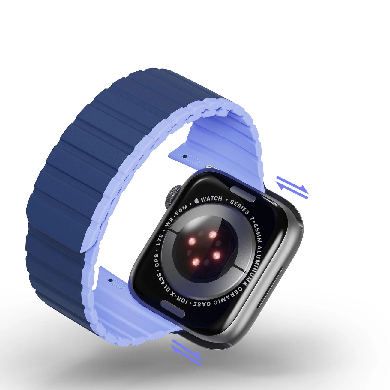 Magnetic Apple Watch Ultra, SE, 9, 8, 7, 6, 5, 4, 3, 2, 1 (49, 45, 44, 42 mm) Dux Ducis Strap (LD Version) - Blue_10