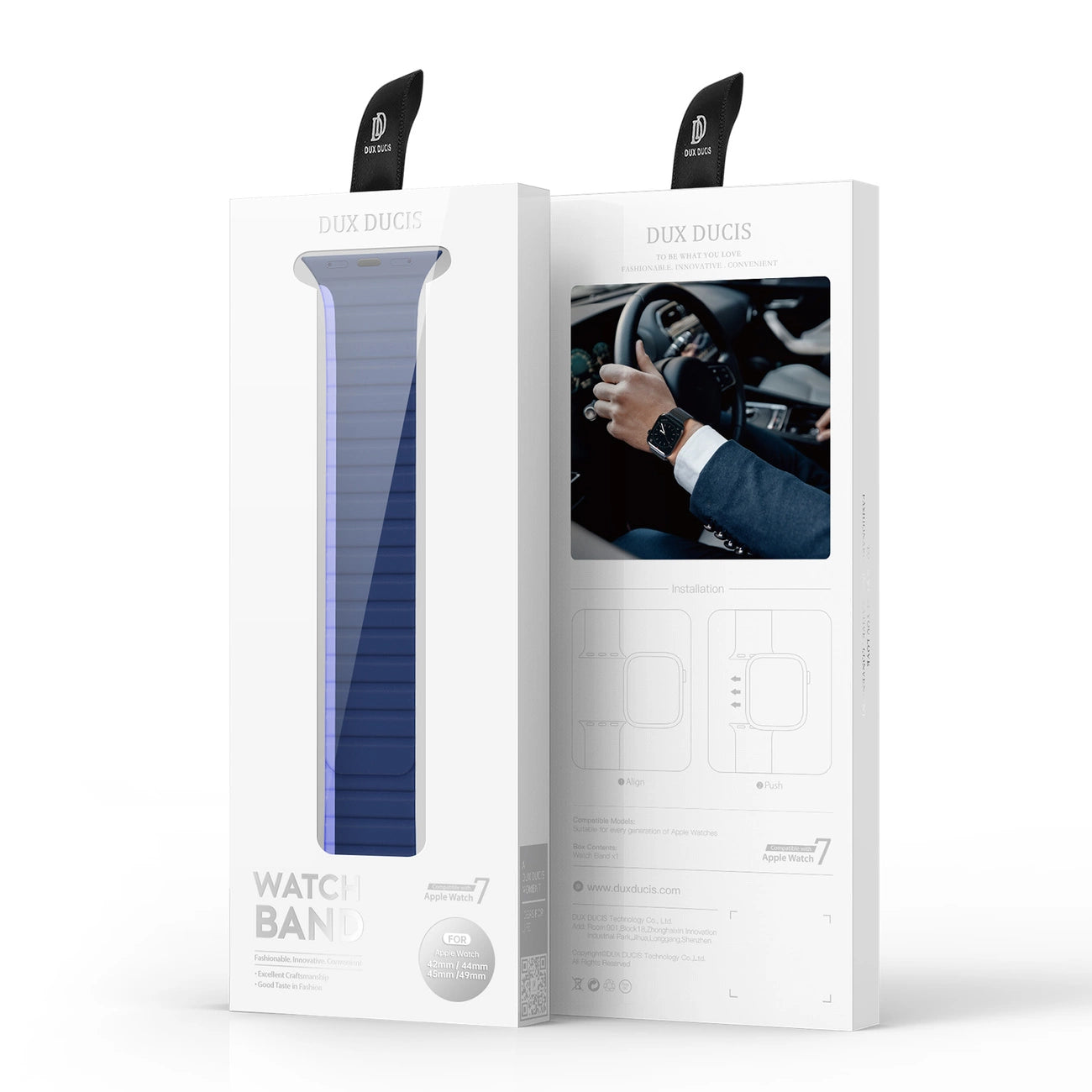 Magnetic Apple Watch Ultra, SE, 9, 8, 7, 6, 5, 4, 3, 2, 1 (49, 45, 44, 42 mm) Dux Ducis Strap (LD Version) - Blue_11