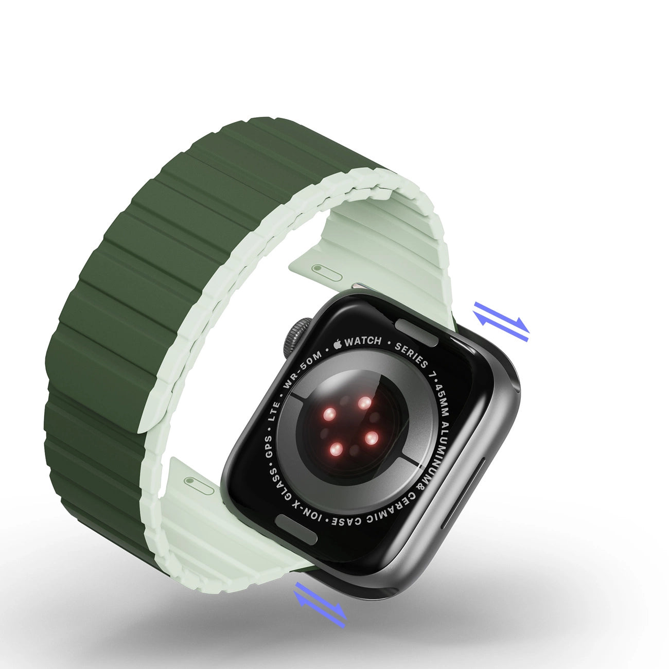 Magnetic Apple Watch SE, 9, 8, 7, 6, 5, 4, 3, 2, 1 (41, 40, 38 mm) Dux Ducis Strap (LD Version) - green_10