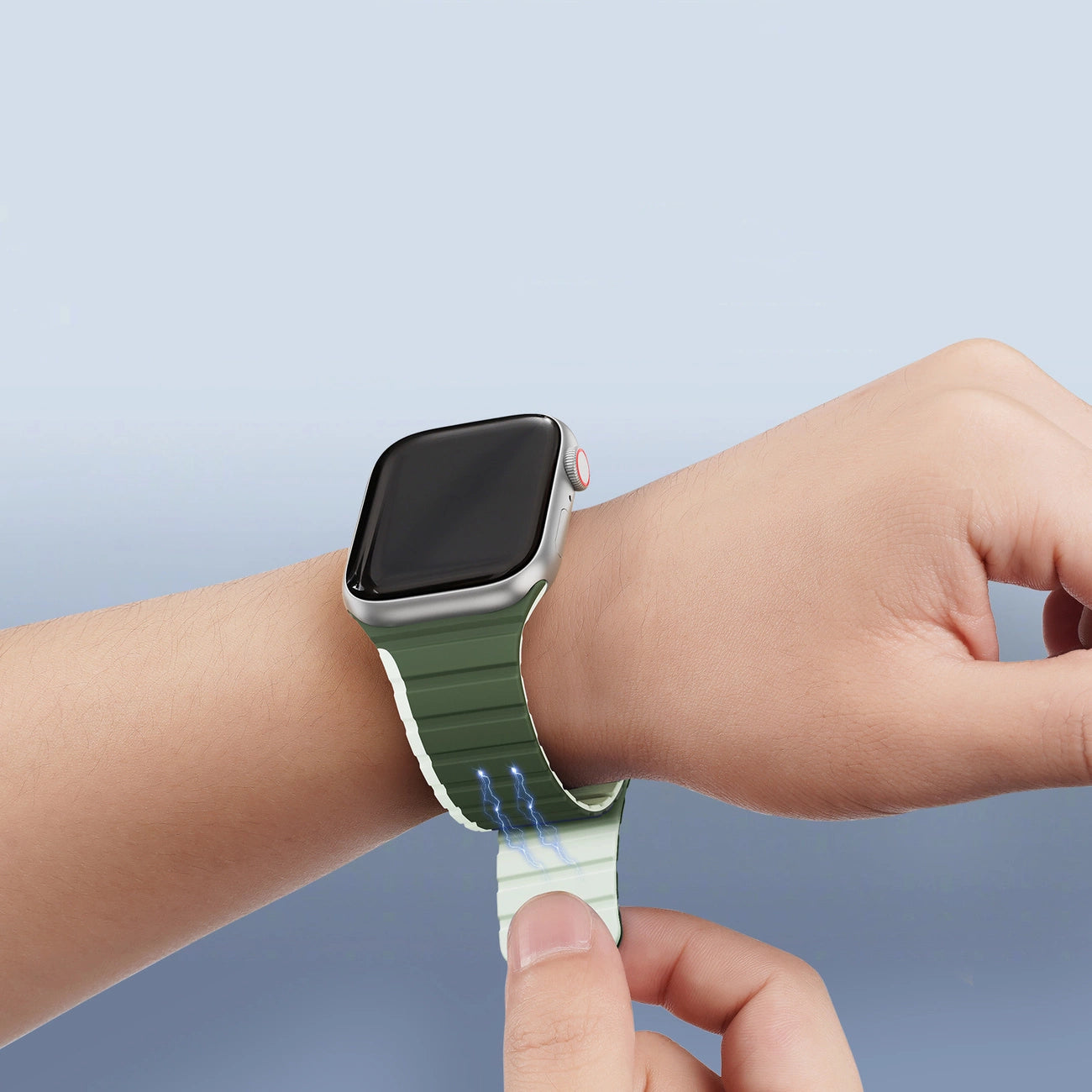 Magnetic Apple Watch SE, 9, 8, 7, 6, 5, 4, 3, 2, 1 (41, 40, 38 mm) Dux Ducis Strap (LD Version) - green_4
