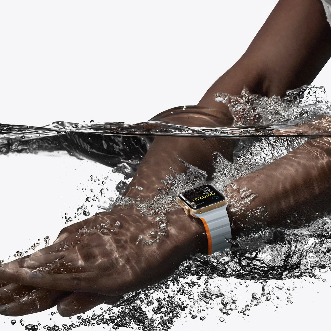 Magnetic Apple Watch SE, 9, 8, 7, 6, 5, 4, 3, 2, 1 (41, 40, 38 mm) Dux Ducis Strap (LD Version) - gray-orange_8