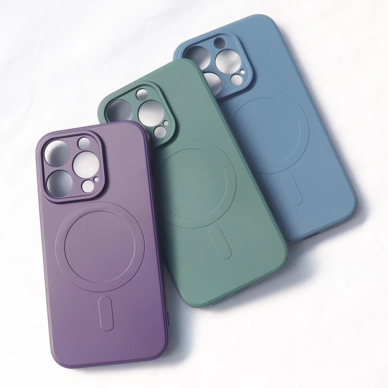MagSafe Compatible Silicone Case for iPhone 15 Plus Silicone Case - Blue_2