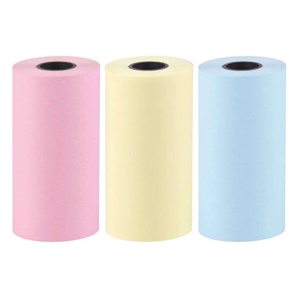Set of colorful paper rolls for the HURC9 cat mini thermal printer - 3 pcs._0