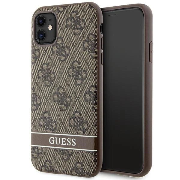 Guess GUHCN61P4SNW iPhone 11 / Xr brown/brown hardcase 4G Stripe_0