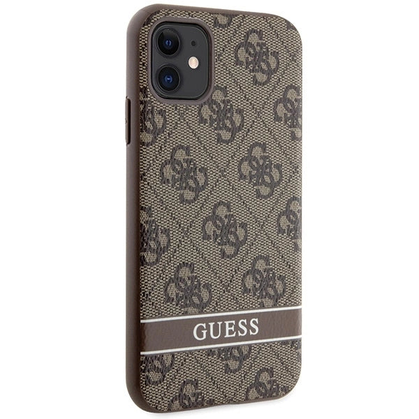 Guess GUHCN61P4SNW iPhone 11 / Xr brown/brown hardcase 4G Stripe_3