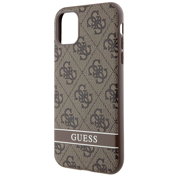 Guess GUHCN61P4SNW iPhone 11 / Xr brown/brown hardcase 4G Stripe_5