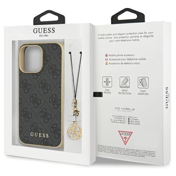 Guess 4G Charms Collection case for iPhone 14 Pro - gray_7