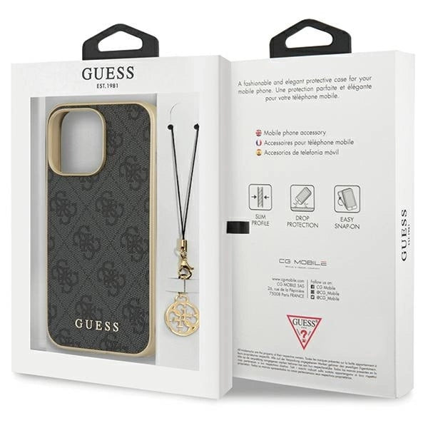 Guess 4G Charms Collection case for iPhone 14 Pro Max - gray_7