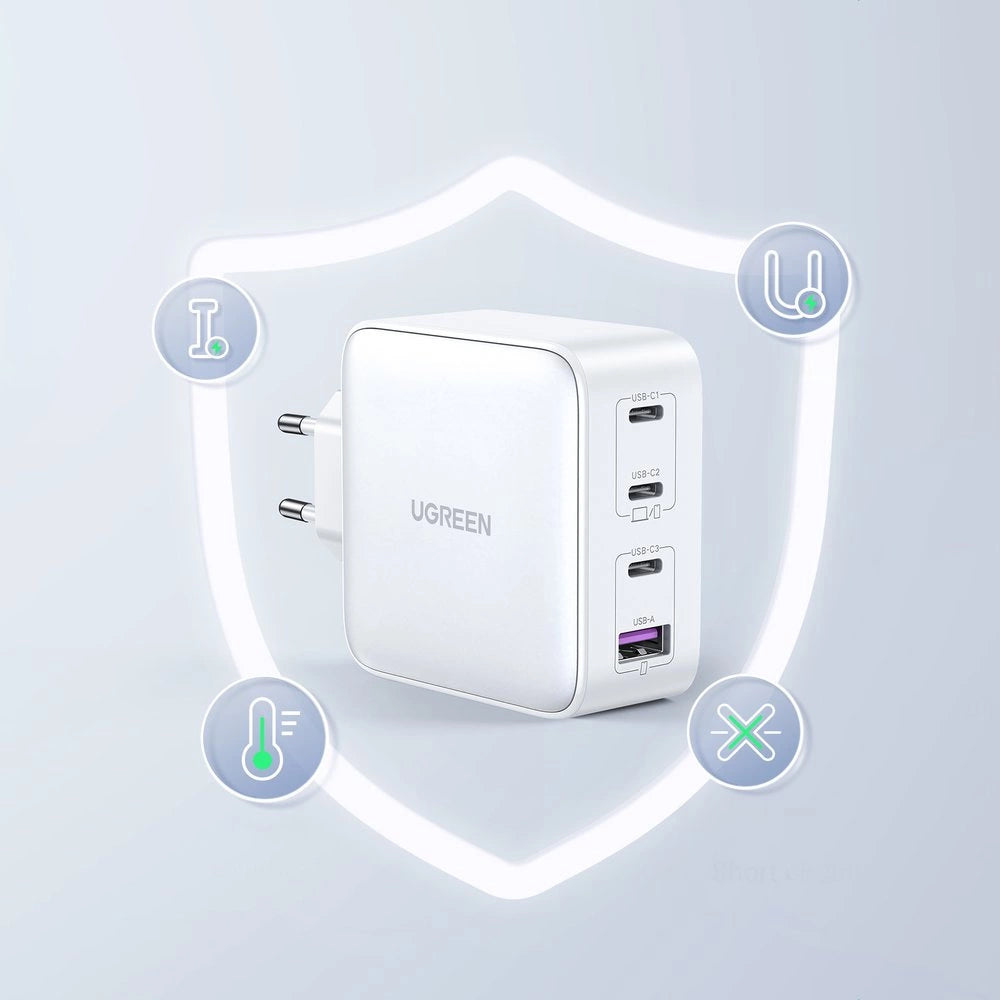 GaN Fast Charger 3xUSB C / USB 100W PPS Ugreen CD226 - White_7