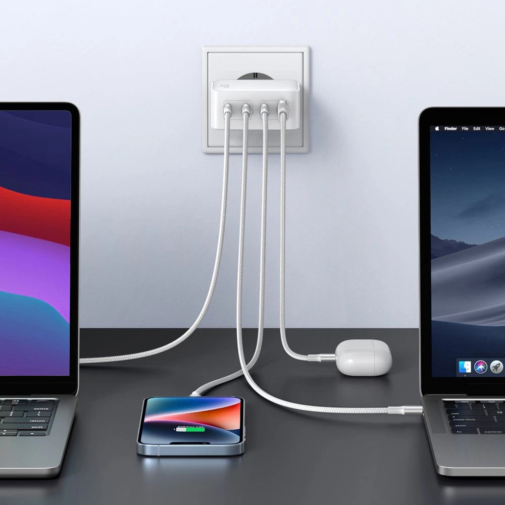 GaN Fast Charger 3xUSB C / USB 100W PPS Ugreen CD226 - White_4