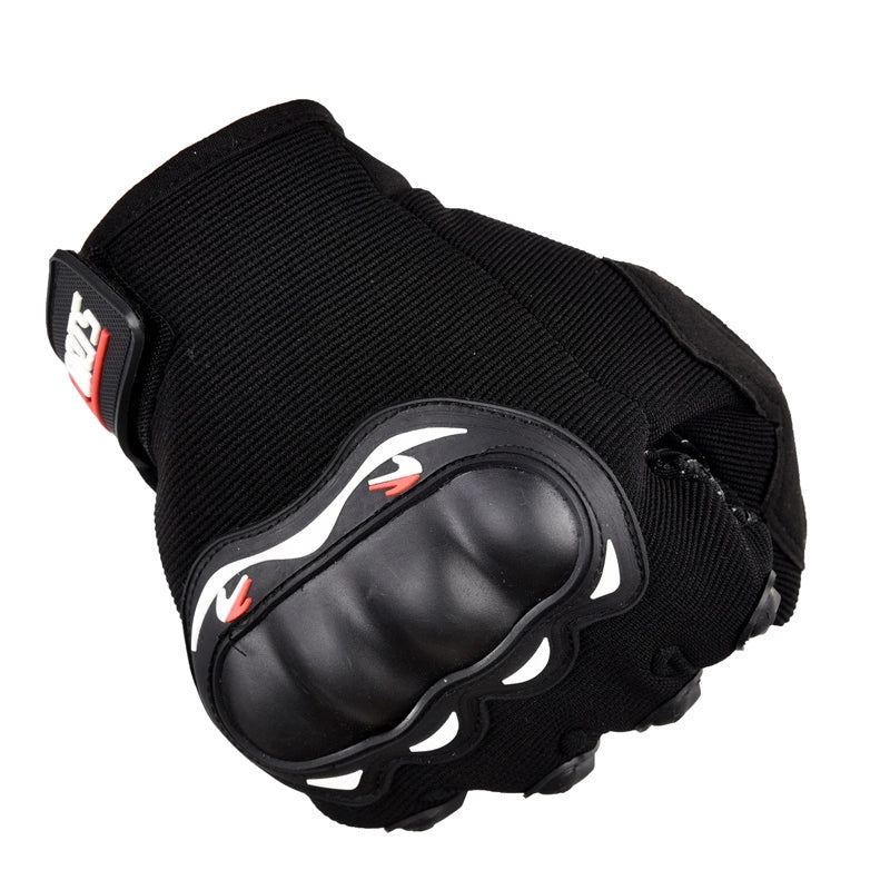 Motorcycle phone gloves with knuckle protector – black_2