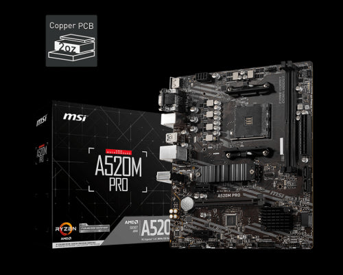 MSI A520M PRO placa base AMD A520 Zócalo AM4 micro ATX_5