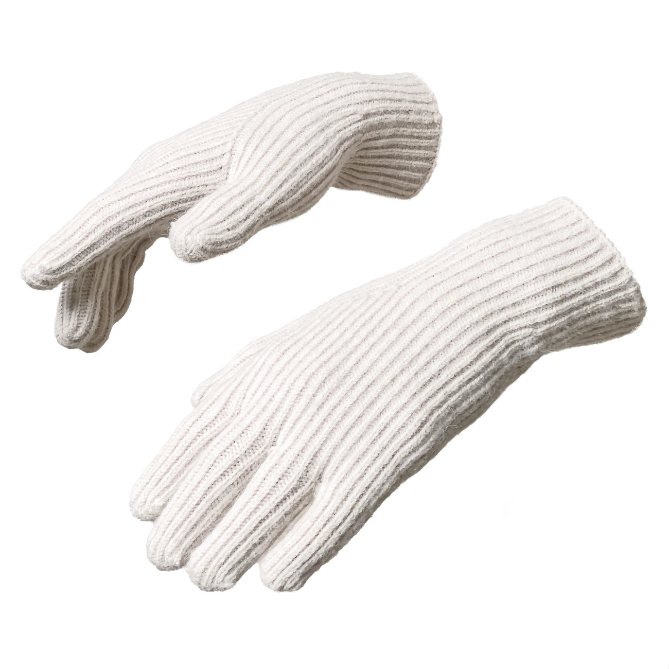 Braided telephone gloves with cutouts for fingers - beige_0