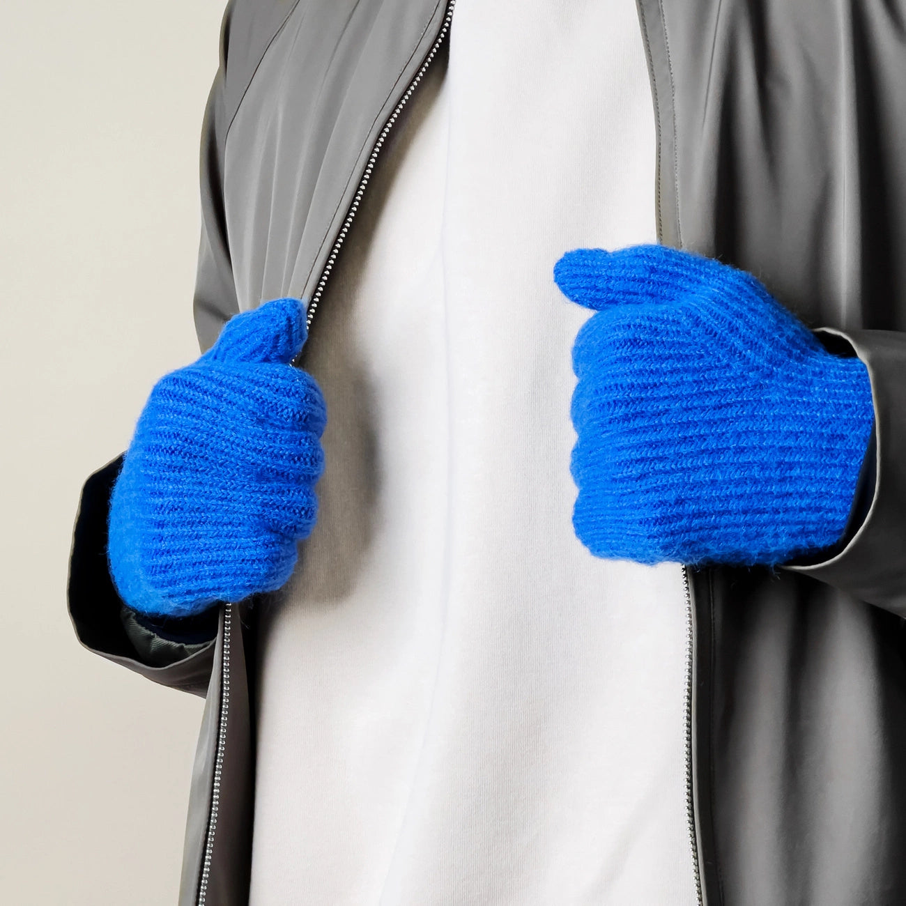 Braided telephone gloves with cutouts for fingers - blue_4