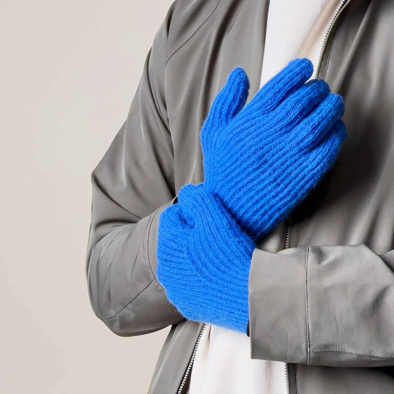 Braided telephone gloves with cutouts for fingers - blue_3
