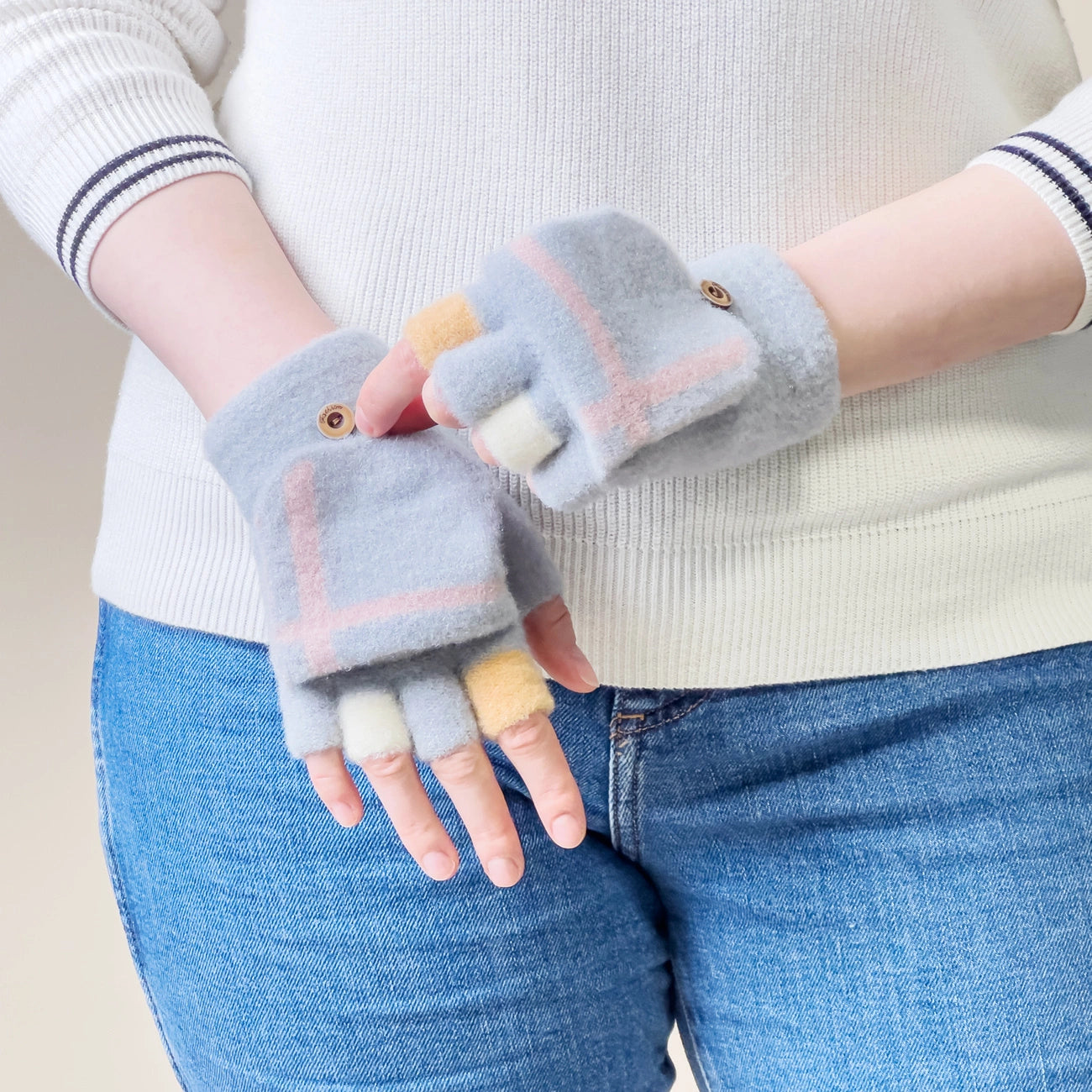 Women's/children's winter phone gloves - gray_4