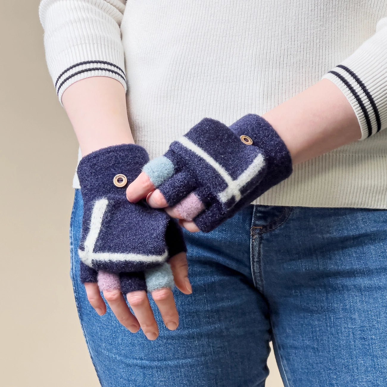 Women's/children's winter phone gloves - black_4