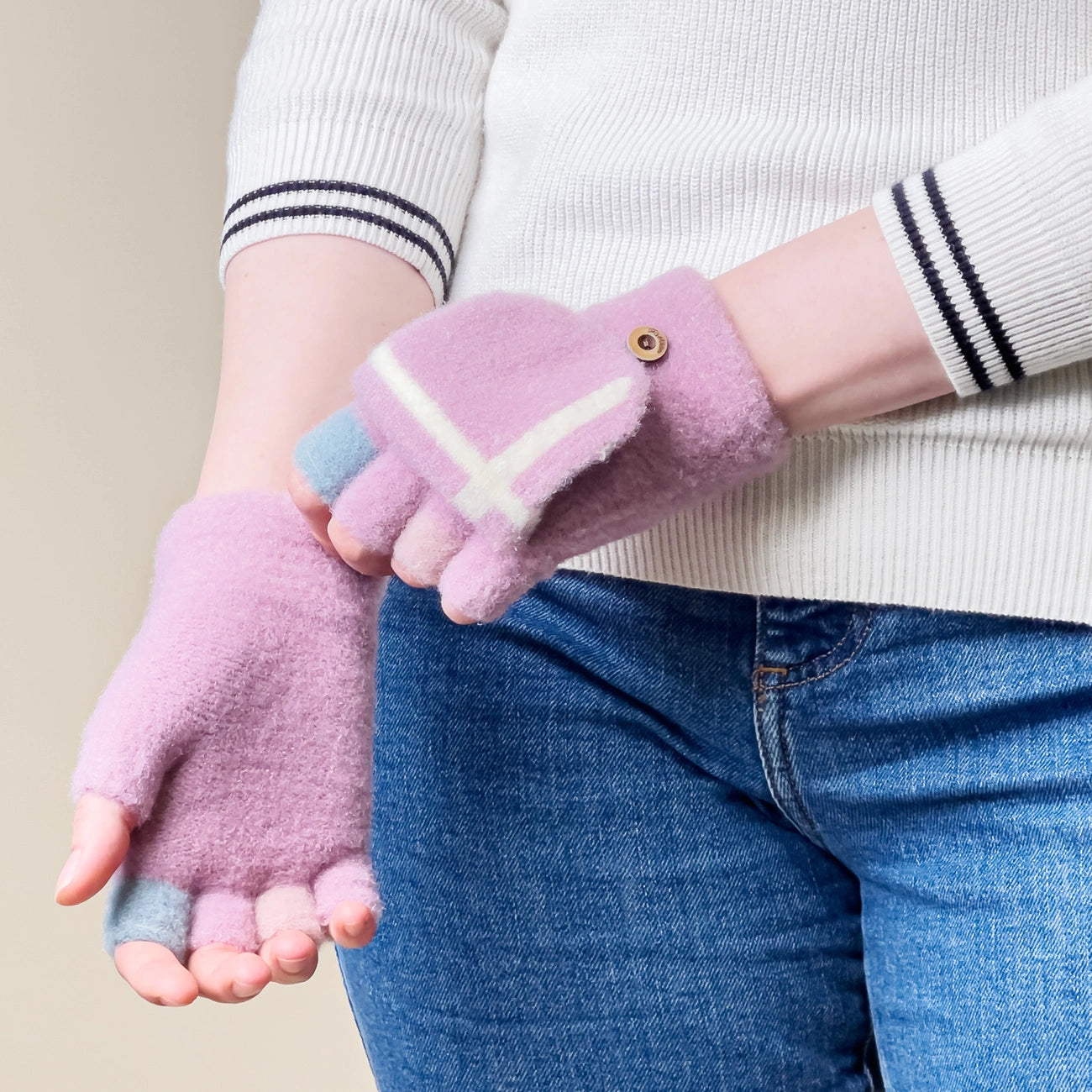 Women's/children's winter telephone gloves - pink_3