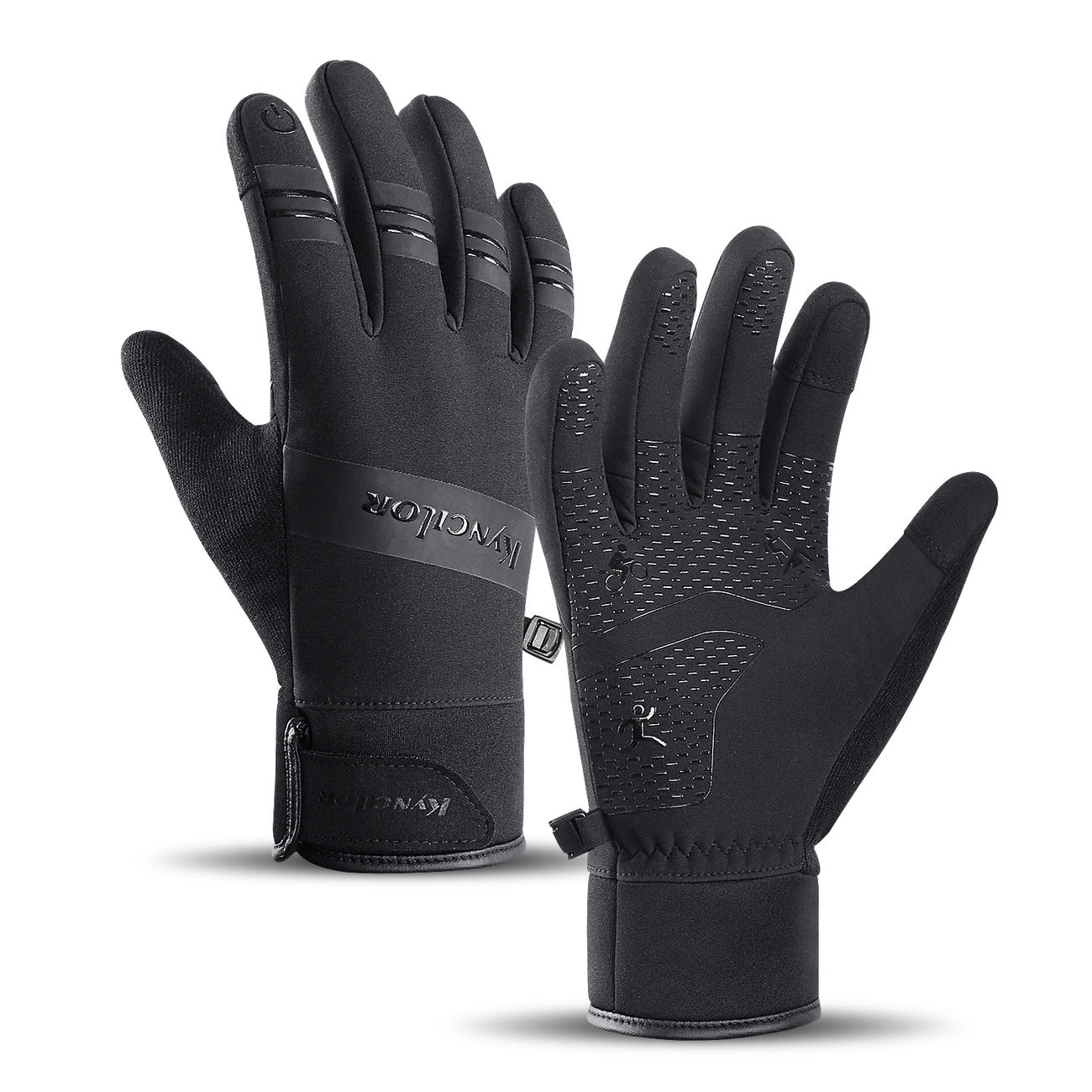 Insulated sports phone gloves (size XL) - black_0