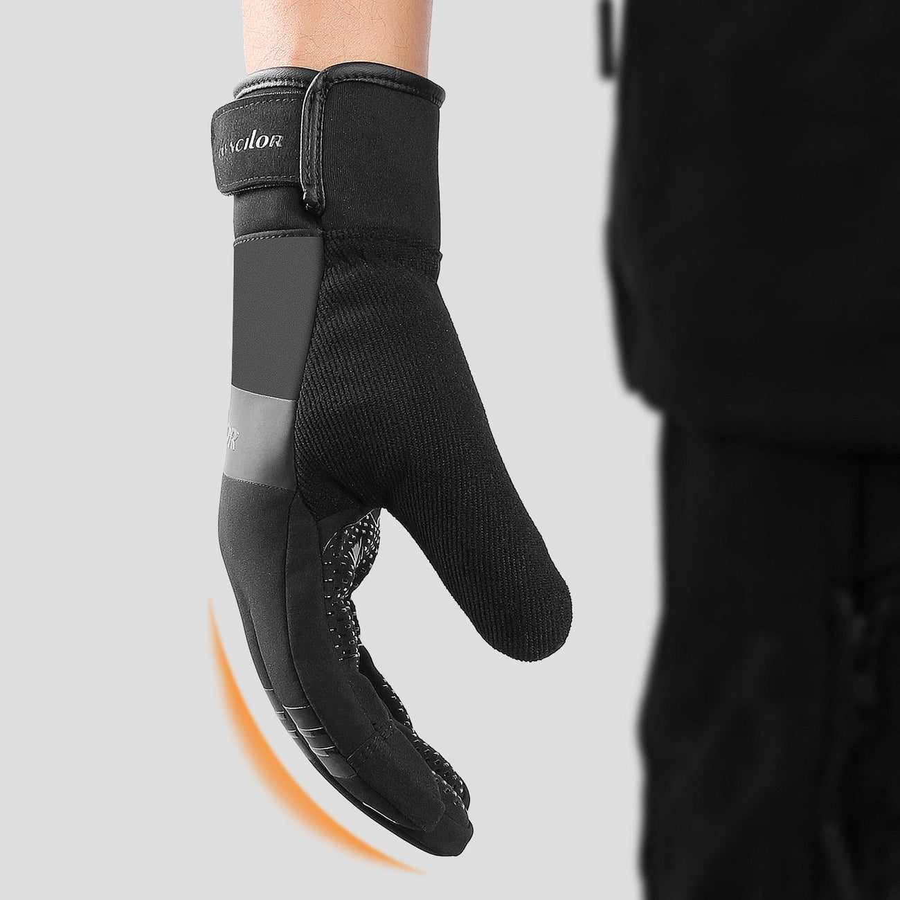Insulated sports phone gloves (size XL) - black_2