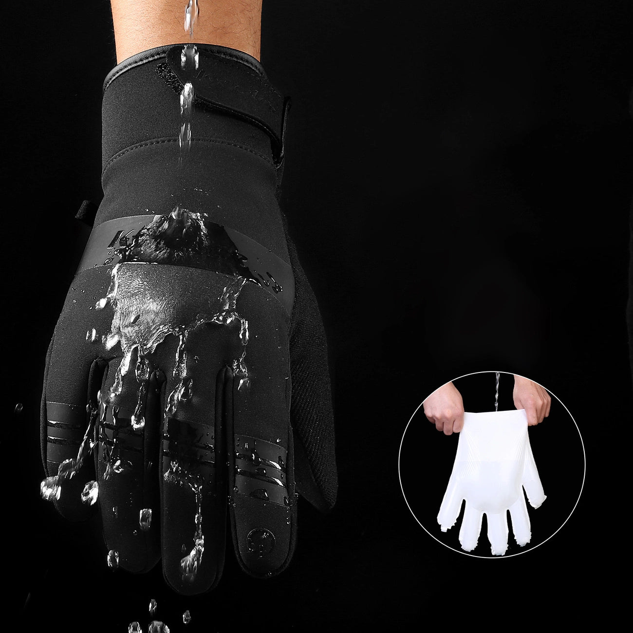Insulated sports phone gloves (size XL) - black_3