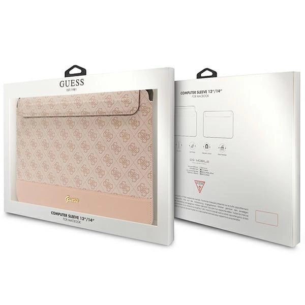 Guess 4G Stripe Metal Logo case for a 14" laptop - pink_3