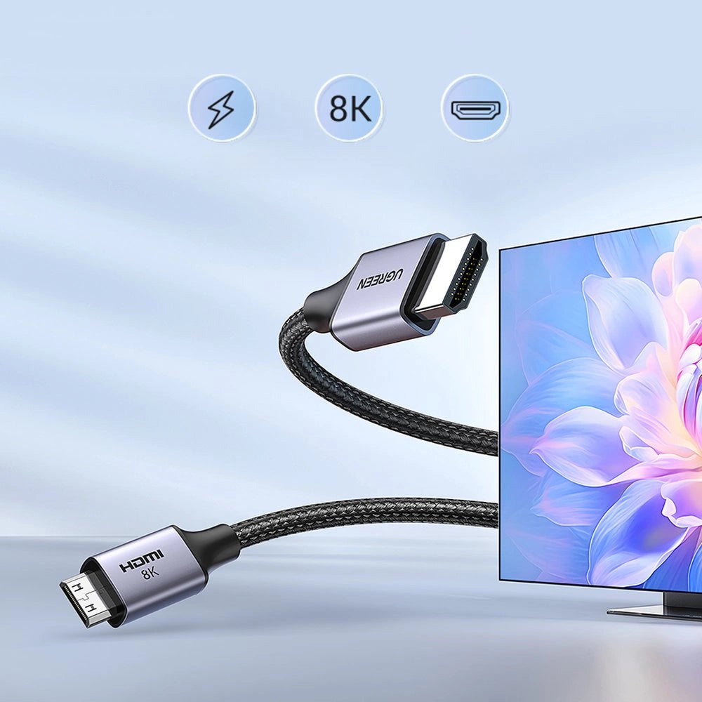 Ugreen HD163 15515 mini HDMI / HDMI 2.1 8K cable 2m - gray_3