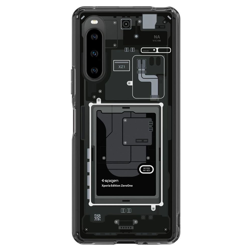 Spigen Ultra Hybrid Case for Sony Xperia 10 V - Dark Gray (Zero One Pattern)_1