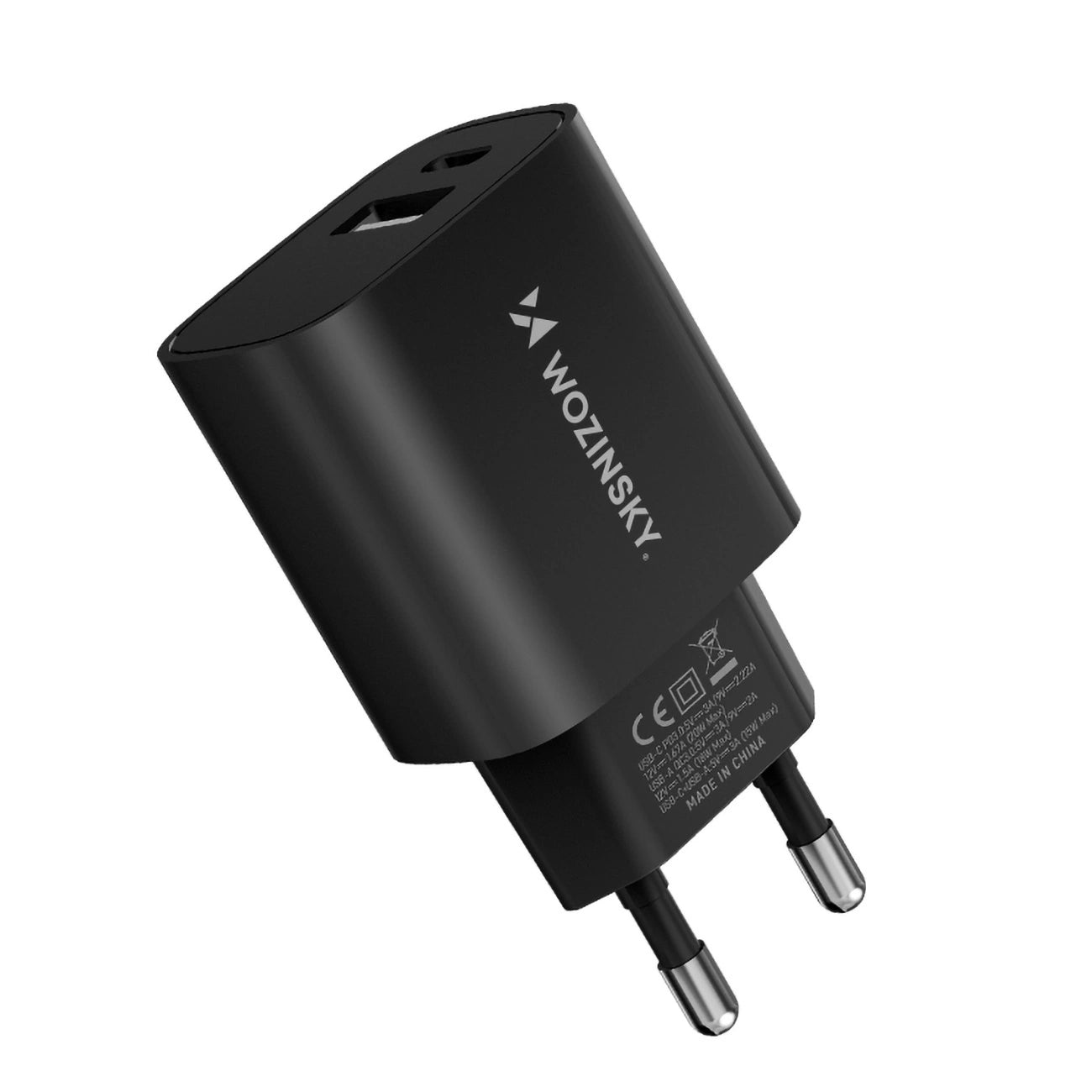 Wozinsky WGWCB USB-A USB-C 20W wall charger - black_2