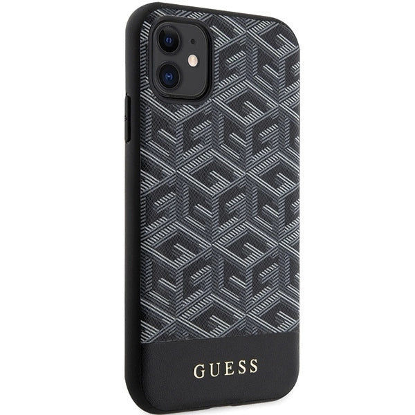 Guess GUHMN61HGCFSEK iPhone 11 / Xr 6.1" black/black hardcase GCube Stripes MagSafe_3