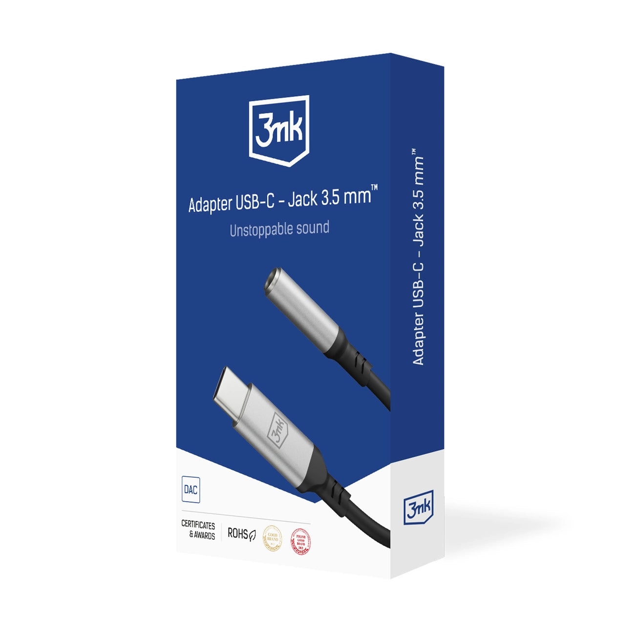 3mk USB-C adapter - 3.5 mm minijack - silver_1