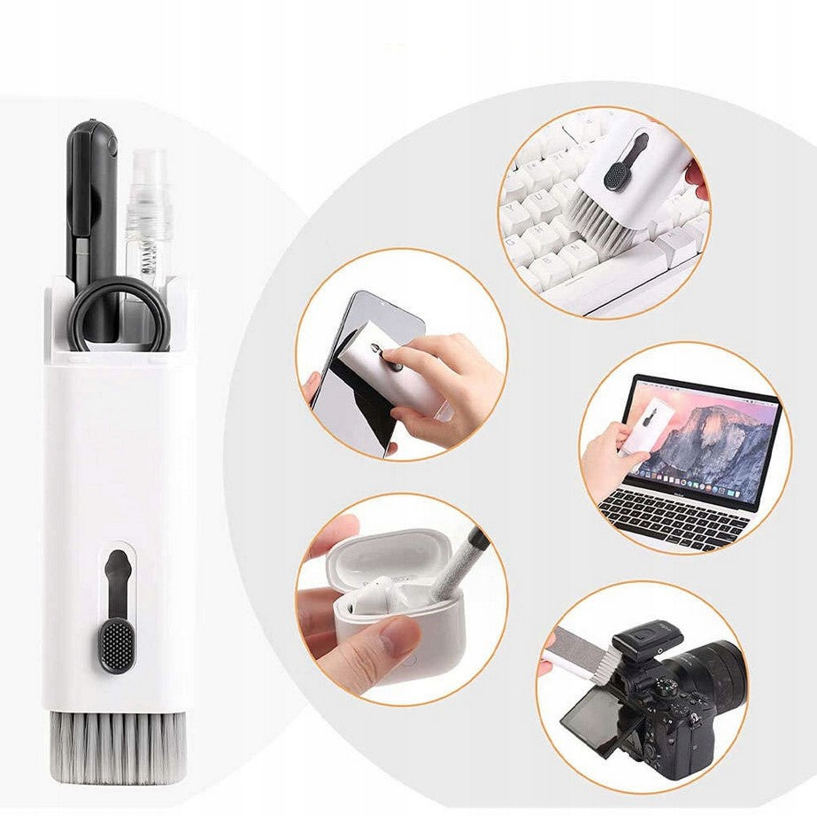 Multifunctional 7in1 cleaning set for headphones and keyboard - gray_1